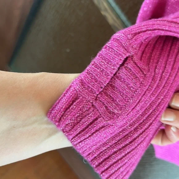 Zadig and Voltaire Alma Cashmere Wool Button Shoulder Sweater - Clematis size S - Picture 10 of 13